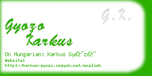 gyozo karkus business card